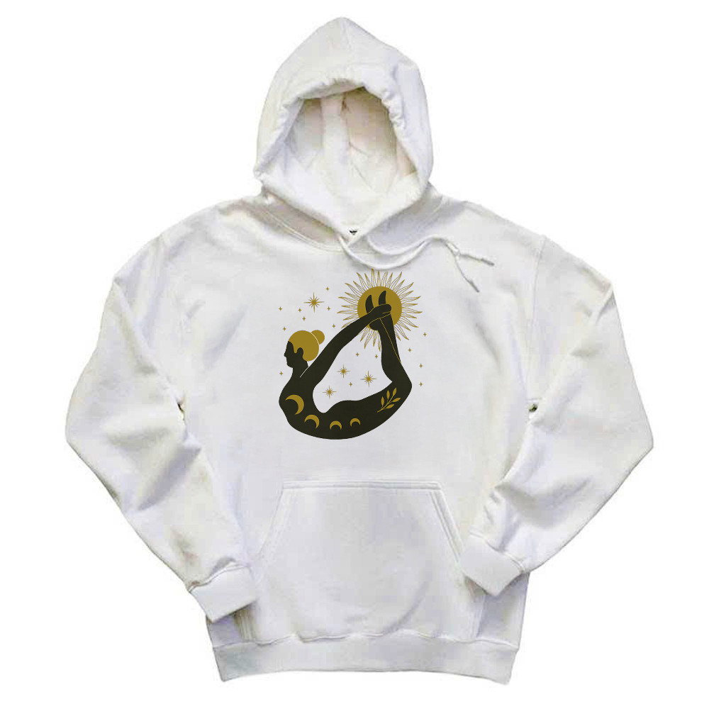 Occult Yoga Hoodie Graphic Tee Womens Gifts For Yoga Enthusiasts For Her