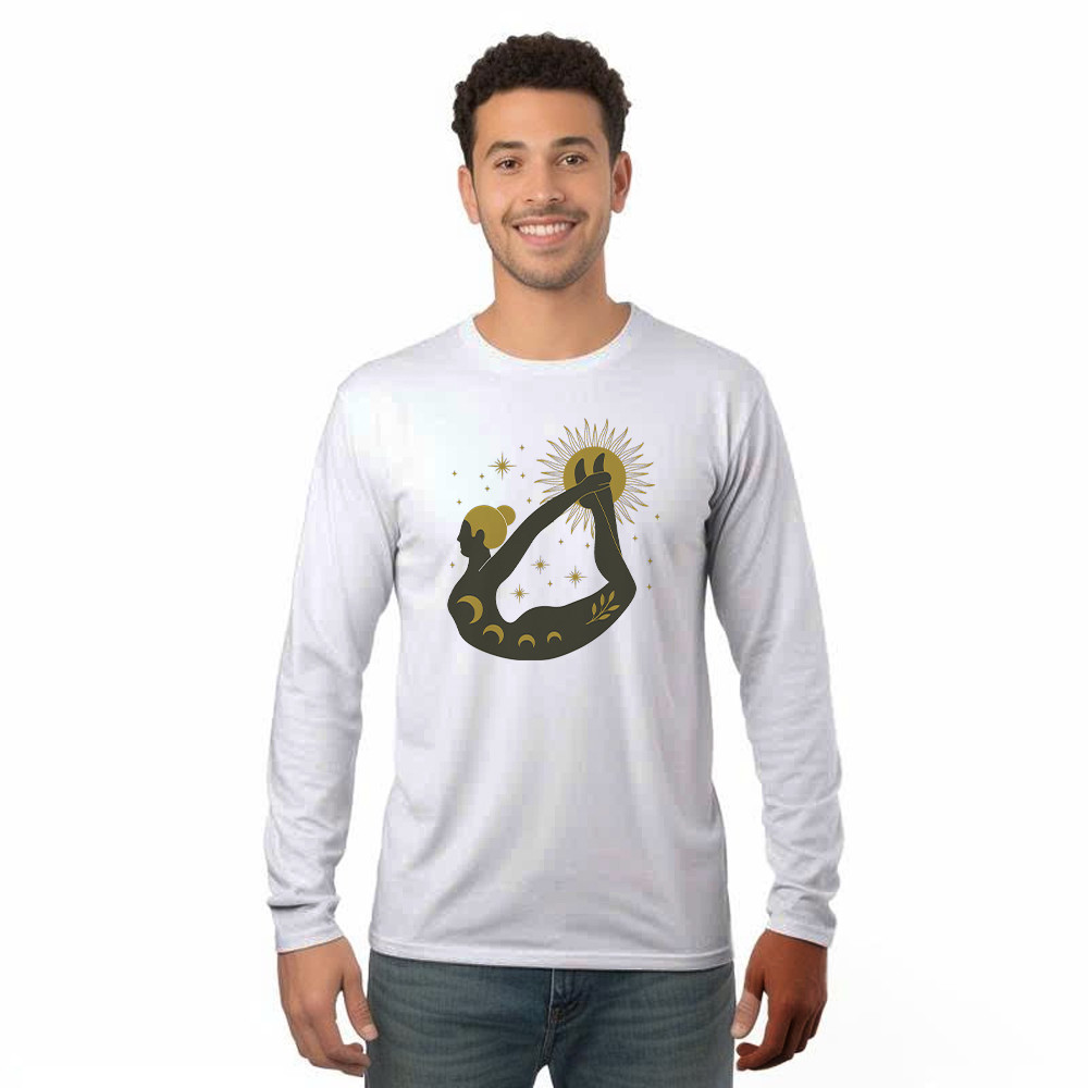 Occult Yoga Long Sleeve Shirt Graphic Tee Womens Gifts For Yoga Enthusiasts For Her