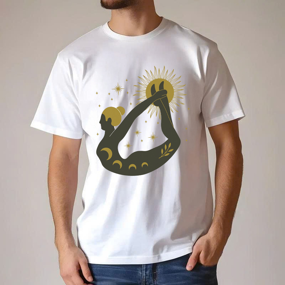 Occult Yoga T-Shirt Graphic Tee Womens Gifts For Yoga Enthusiasts For Her