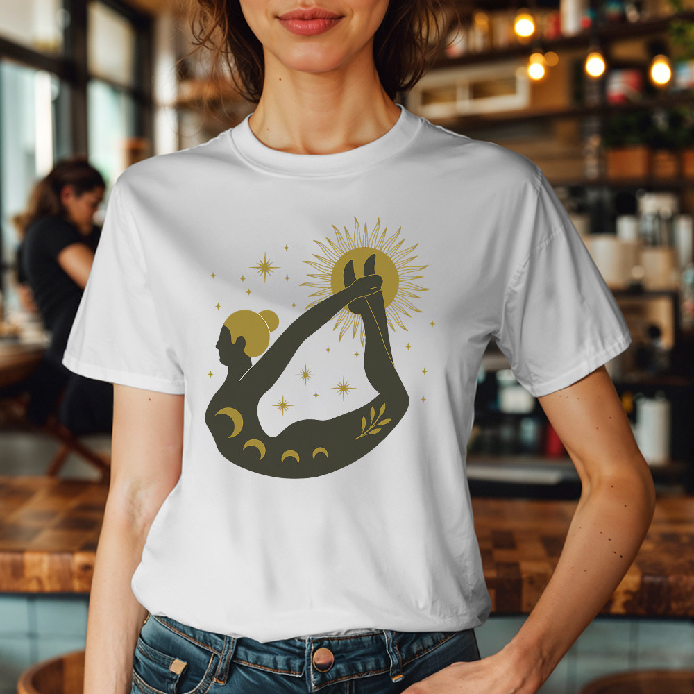 Occult Yoga T-Shirt Graphic Tee Womens Gifts For Yoga Enthusiasts For Her