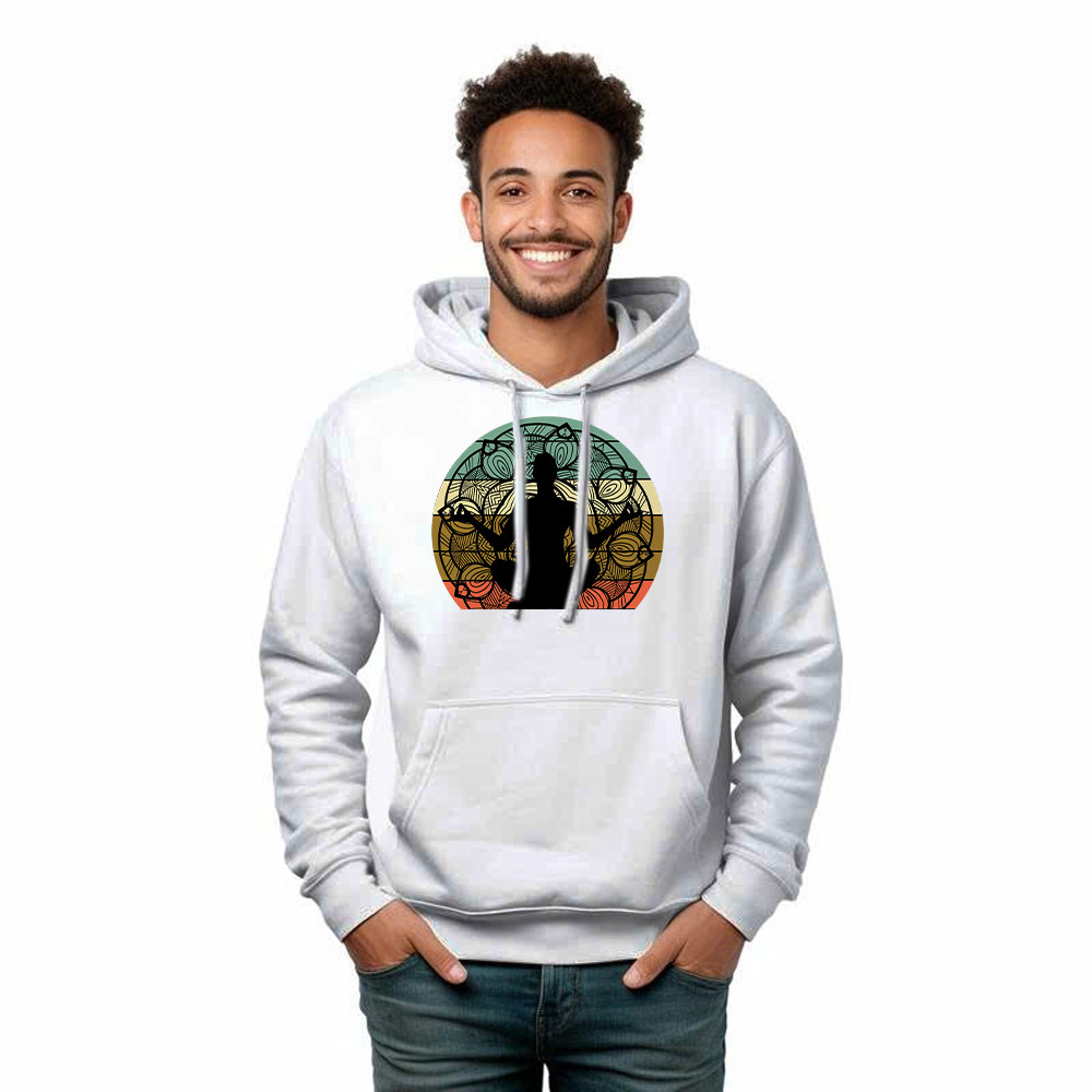 Yoga Mandala Meditation Bikram Hot Vintage Hoodie Mens Yoga Shirt Gift For Him