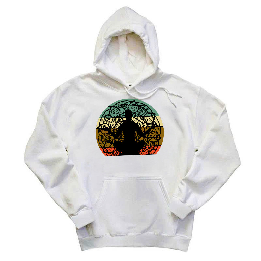 Yoga Mandala Meditation Bikram Hot Vintage Hoodie Mens Yoga Shirt Gift For Him