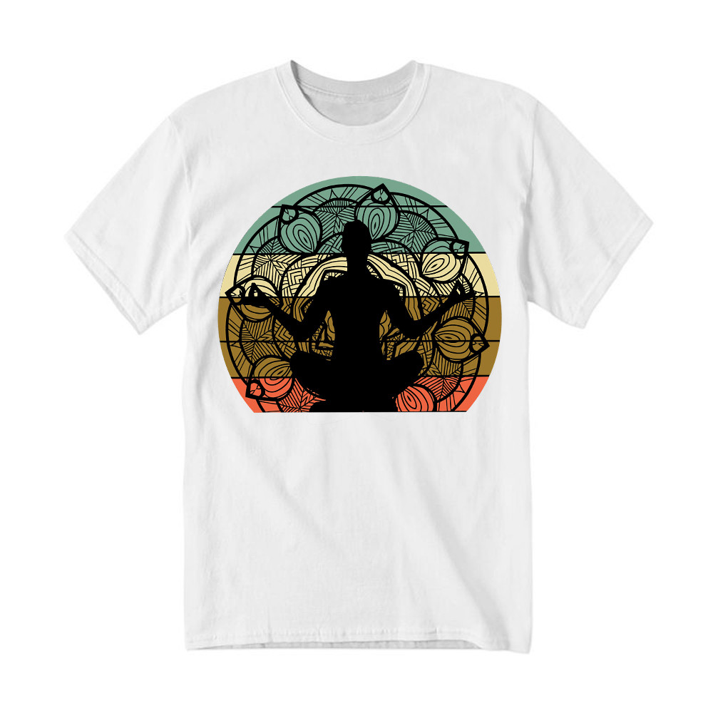 Yoga Mandala Meditation Bikram Hot Vintage T-Shirt Mens Yoga Shirt Gift For Him